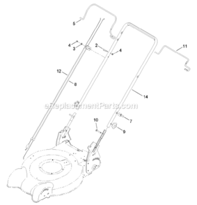 Handle_Assembly Diagram and Parts List for 10634  Lawn Boy Lawn Mower